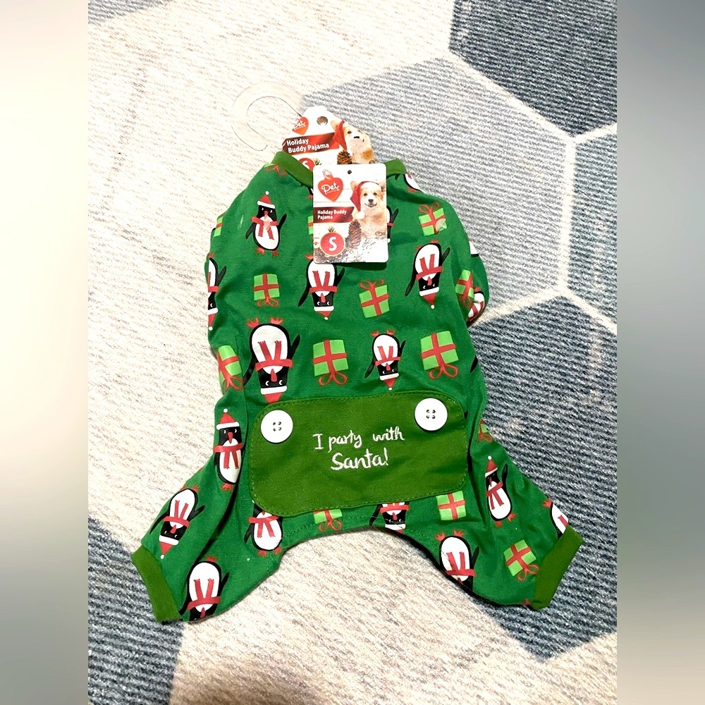 Pet Central “I Play with Santa” Holiday Buddy Pajama